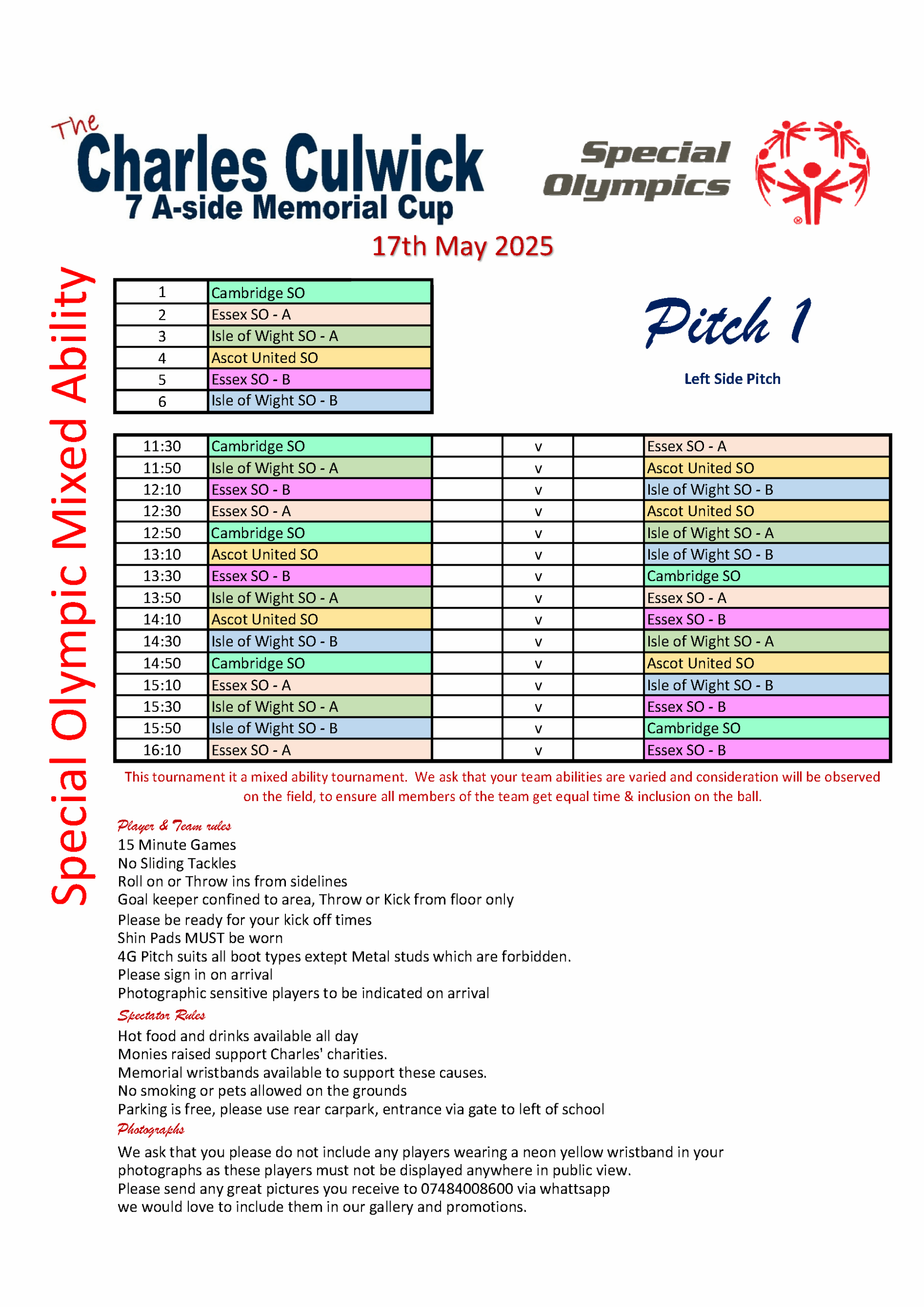 Charles Culwick Memorial Football Tournament 2025 